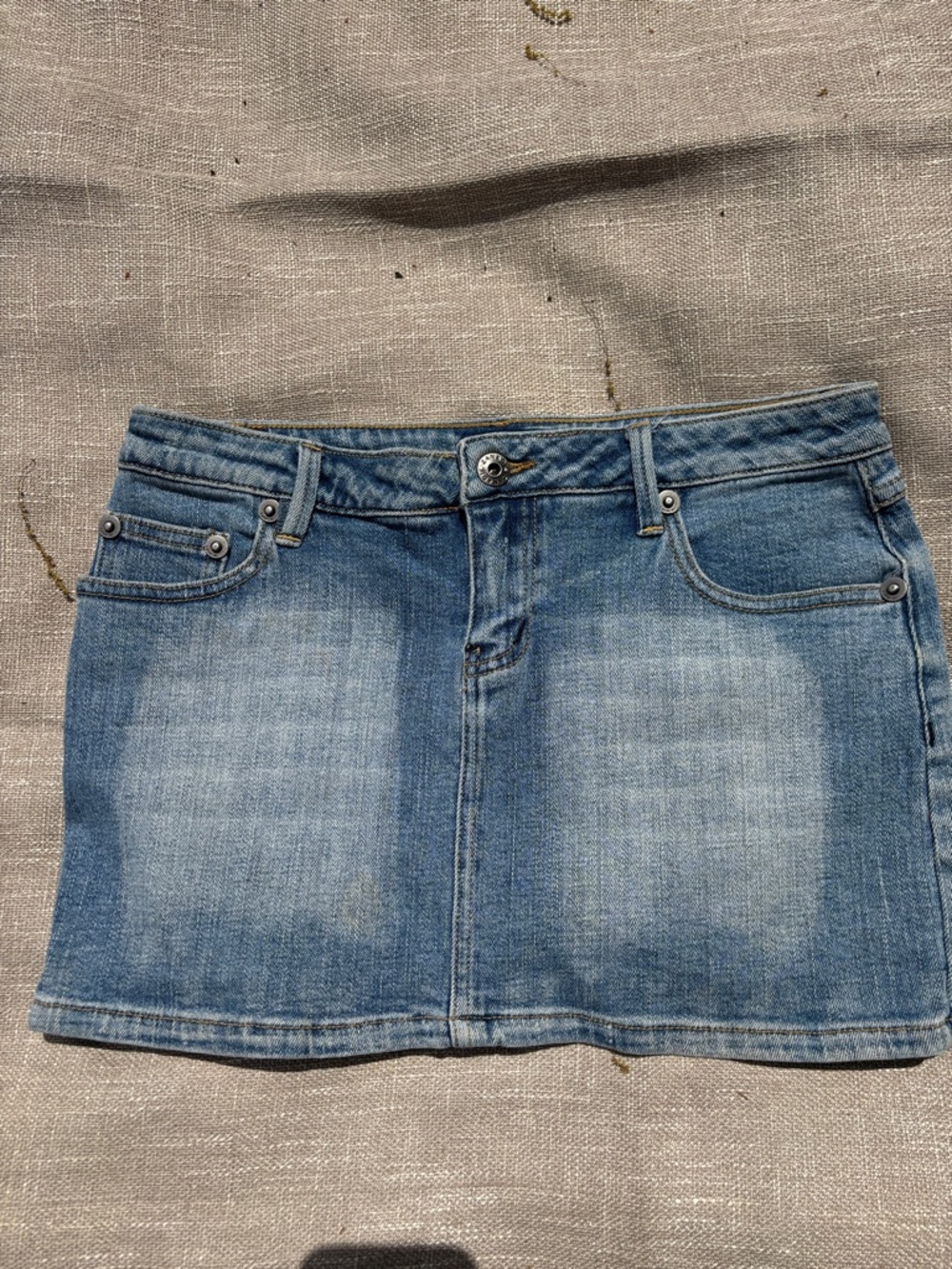 Zana Di Light Blue Denim Mini Skirt